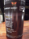 The Whisky Agency Tomatin 1966 45yo 46.1% 70cl Sherry Butt Perfect Dram with Nectar[Whisky Scotch SingleMalt]